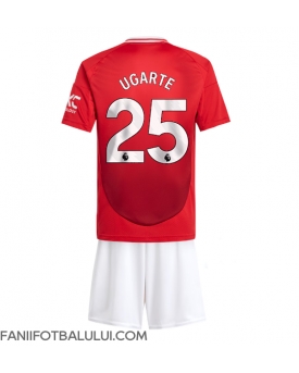 Manchester United Manuel Ugarte #25 Echipament de Fotbal Replică 2024-25 Copii Acasa (+ Șorturi)